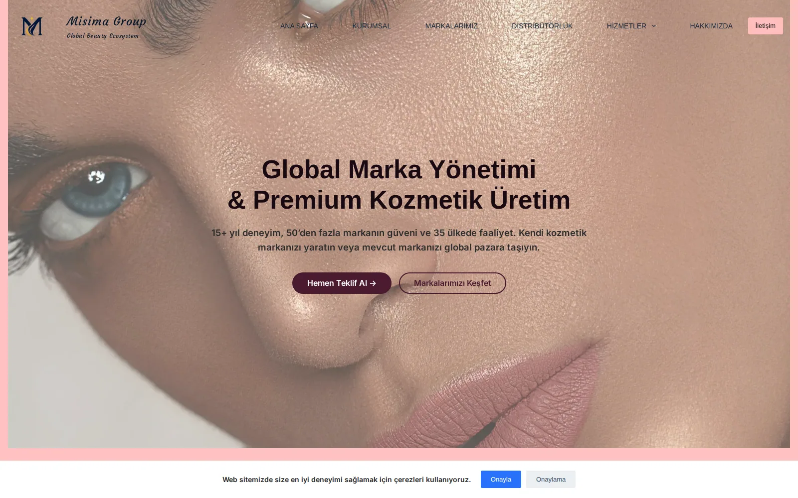 Misima Group current public website capture